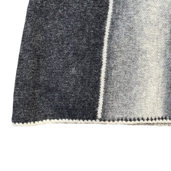 Baltic Inspirations Gradient Knit Tunic Dress Gray Wool Scandi Art Lagenlook-XL - Picture 8 of 14